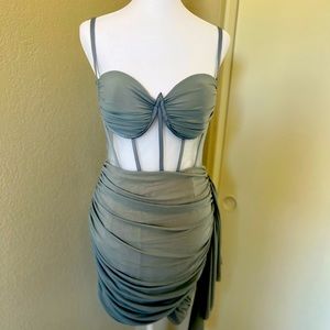 Larisa Mesh Corset Mini Dress